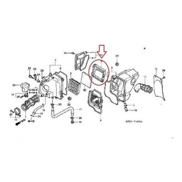 Grade Suporte Porta Filtro De Ar Moto Xr 250 Tornado Original Honda