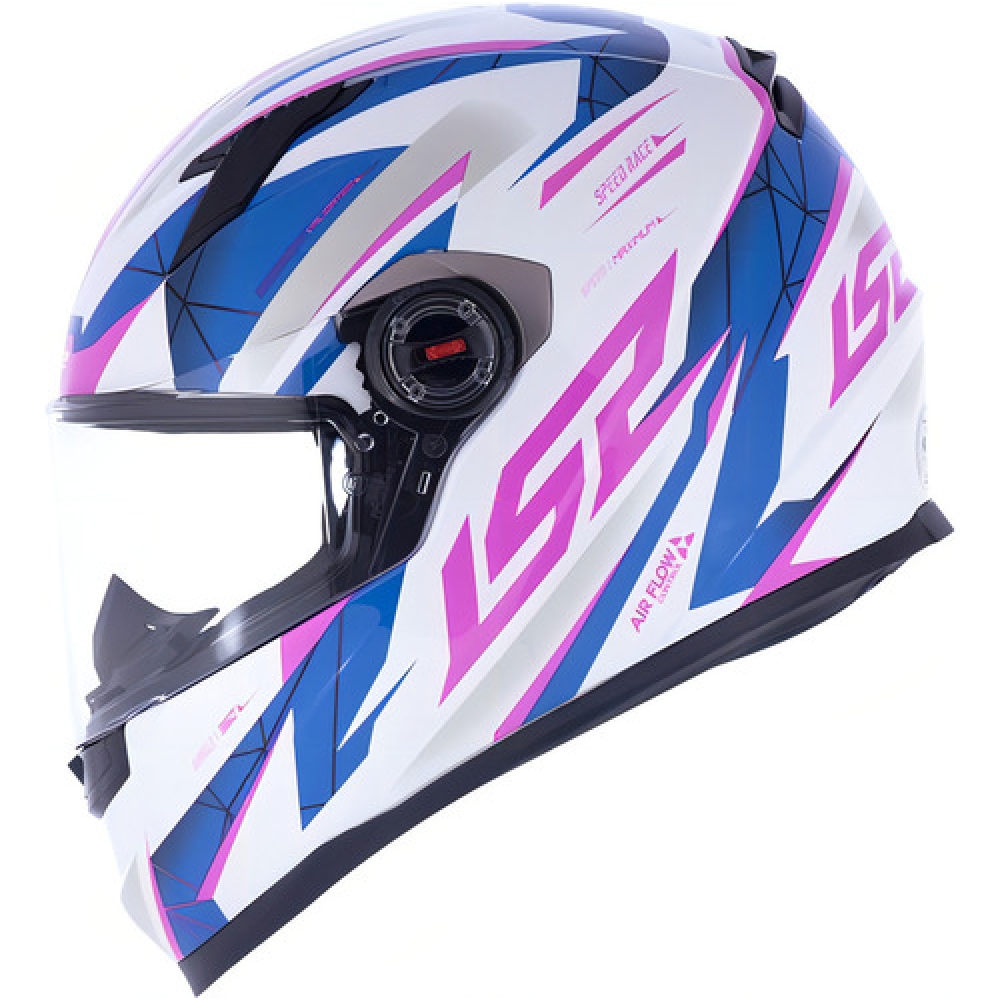 Capacete Moto Feminino Fechado Ls2 Ff358 Classic Draze Branco Rosa C/ Selo Inmetro Lançamento