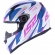 Capacete Moto Feminino Fechado Ls2 Ff358 Classic Draze Branco Rosa C/ Selo Inmetro Lançamento