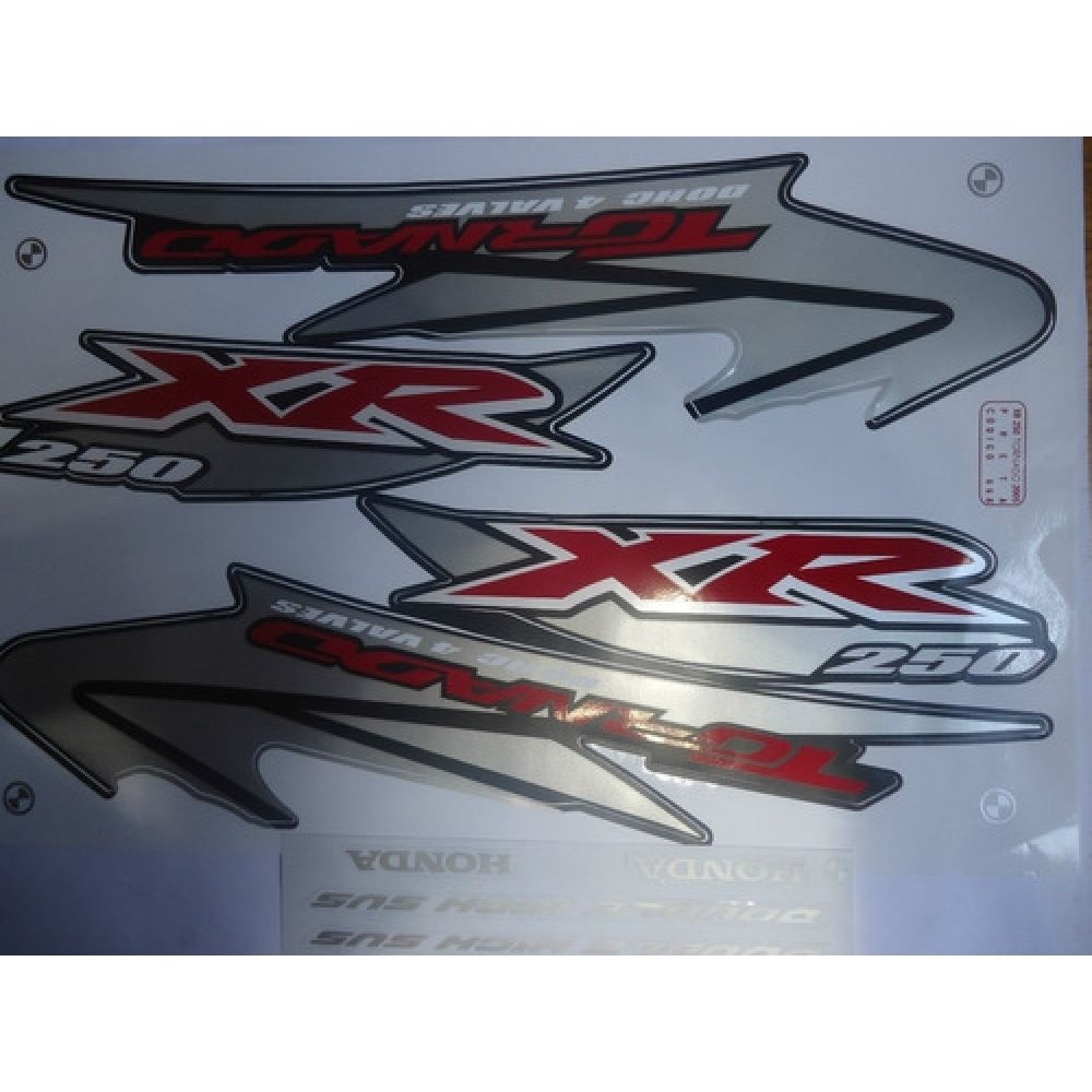 Kit Adesivos Faixa Xr 250 Tornado 2005 Preta Jogo Adesivo