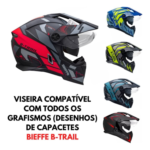 Viseira Escura Fume Capacete Bieffe B-Trail Btrail Original