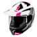 Capacete Moto Feminino Bieffe 3 Sport React Cross Trilha Branco Rosa C/ Selo Inmetro Lançamento