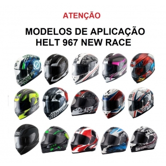 Viseira Fume Escura Do Capacete Novo Helt New Race Fumê