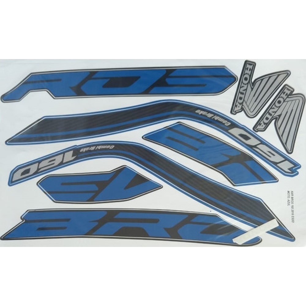 Kit Adesivos Faixas Nxr Bros 160 Esdd 2018 Azul Jogo Adesivo