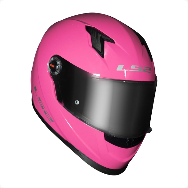 Capacete Moto Feminino Fechado Ls2 Ff358 Classic Monocolor Pink Rosa Penelope C/ Selo Inmetro