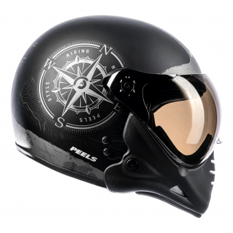 Capacete Moto Peels Mirage F 21 F-21 North Navy Custom Aviador C/ 2 Viseiras Queixeira Removível