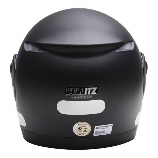 Capacete Moto Robocop Zarref Classic Escamoteavel Preto Fosco C/ Selo Inmetro