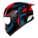 Capacete Moto Norisk Flow Razor Pulse Azul Preto Vermelho C/ Spoiler + Viseira Fumê Extra Lançamento - Preto Vermelho