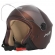Capacete Moto Aberto Feminino Masculino Joy 23 San Marino By Taurus Custom Vintage Biz Marrom C/ Acabamento Interno Couro - Marrom