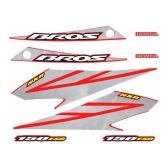 Kit Adesivos Faixa Nxr Bros 150 Esd Vermelha 08 Jogo Adesivo