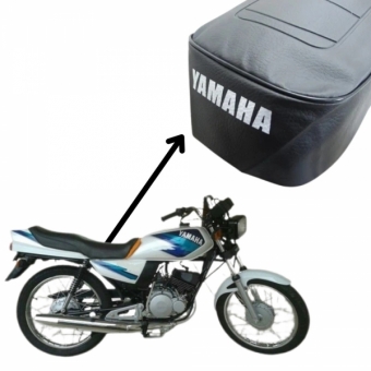 Capa De Banco Moto Yamaha Rd 125 Rdz 135 Frisada Modelo Original Preta C/ Escrita