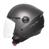 Capacete Moto Aberto Joy 23 By Taurus Custom Cinza Revestido Couro C/ Selo Inmetro