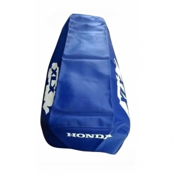 Capa De Banco Moto Honda Xlx 250 1982 até 1992 Modelo Original Azul C/ Escrita