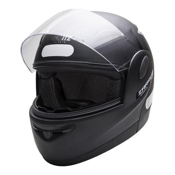 Capacete Moto Robocop Zarref Classic Escamoteavel Preto Fosco C/ Selo Inmetro