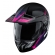 Capacete Moto Feminino Bieffe 3 Sport Horizon Esportivo Cross Trilha Preto Rosa Lançamento