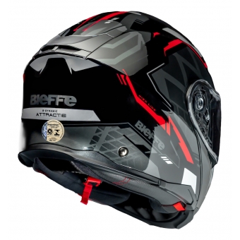 Capacete Moto Robocop Bieffe Premium B- Dynamic Attractie Vermelho Escamoteavel C/ Óculos Lançamento