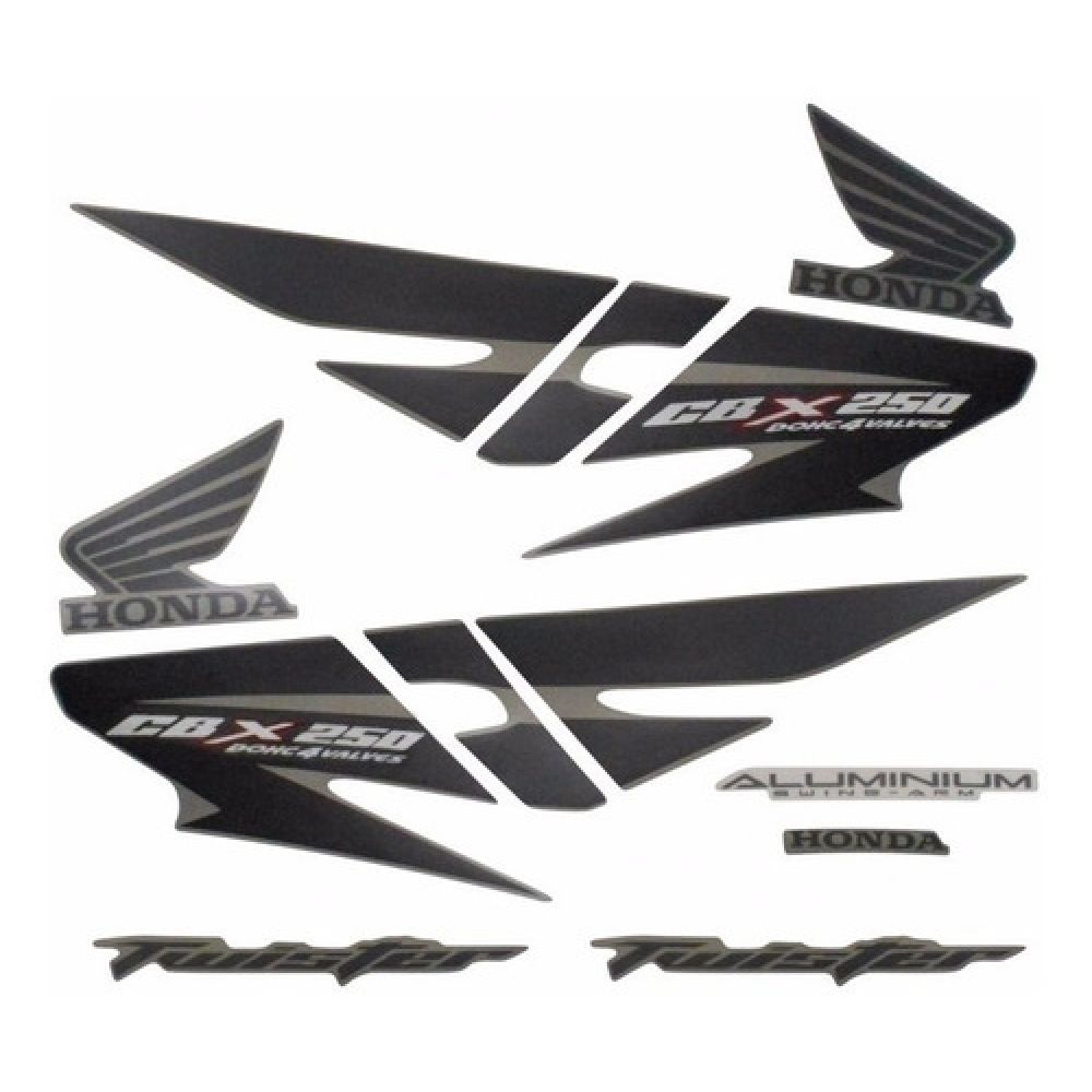 Kit Adesivos Faixa Cbx 250 Twister 2008 Prata Jogo Adesivo
