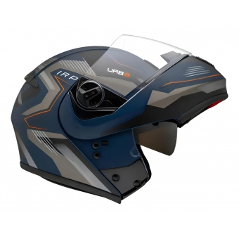 Capacete Moto Robocop Peels Urban U-Rb2 Skyline Azul Escamoteável C/ Oculos Selo Inmetro Lançamento