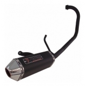 Escapamento Escape Moto Ybr 125 Factor Esportivo Mini Tri Oval Preto Fortuna