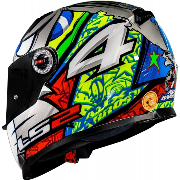Capacete Moto Fechado Ls2 Ff358 Classic Piloto 4 Moto Gp Alex Barros Masculino Feminino Lançamento