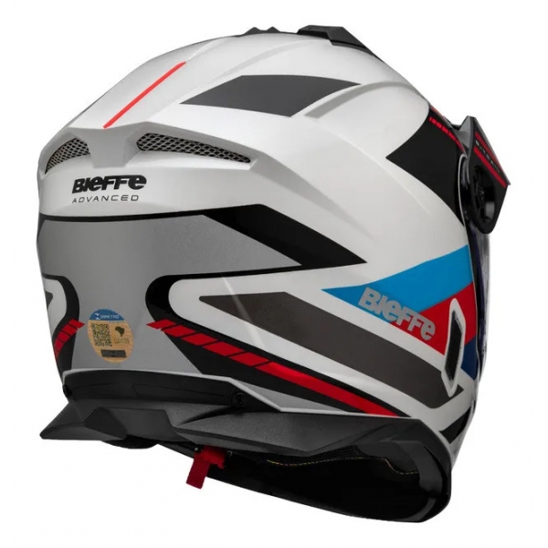 Capacete Moto Bieffe B-Trail Big Trail Advance Branco Preto Azul Vermelho C/ Óculos Sol Lançamento