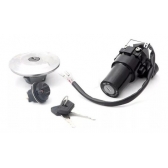 Jogo Chave Contato Miolo Ignição Moto Factor 125 2014 2015 Xtz 125 2009 até 2017 Kit C/ Tampa Tanque E Trava