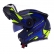 Capacete Moto Robocop Escamoteável Norisk Route FF345 Speedmax Articulado C/ Óculos E Selo Inmetro - Azul Amarelo Fosco