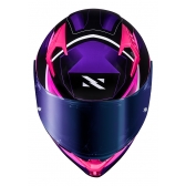 Capacete Moto Feminino Norisk Flow Pulse Roxo Rosa C/ Spoiler + Viseira Extra Lançamento