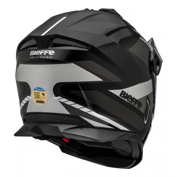 Capacete Bieffe B-Trail Moto Big Trail Advance Preto Grafite C/ Óculos Sol Lançamento