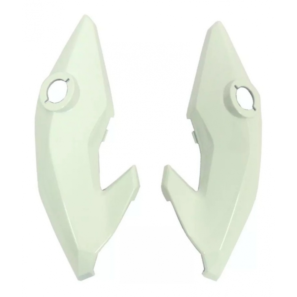 Par Carenagem Lateral Bananinha Farol Titan 150 2014 2015 Branca Modelo Original - Branca