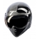 Capacete Moto Peels Mirage F 21 F-21 North Navy Custom Aviador C/ 2 Viseiras Queixeira Removível - Preto Brilho