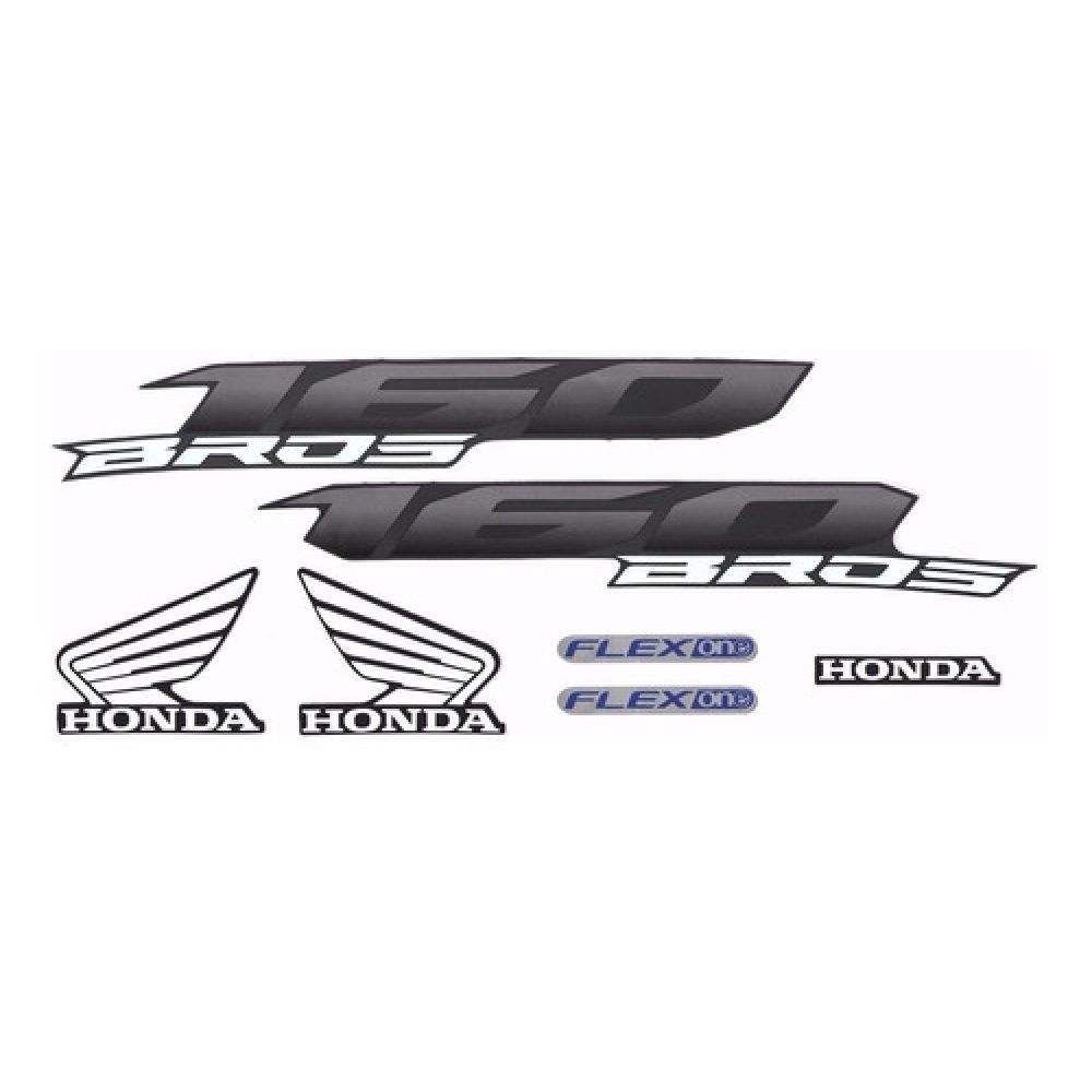 Kit Adesivos Faixa Bros 160 Esdd Preta 2016 Jogo Adesivo