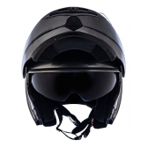 Capacete Moto Robocop Escamoteável Norisk Route FF345 Speedmax Articulado C/ Óculos E Selo Inmetro - Iron Chrome Titanium Brilho