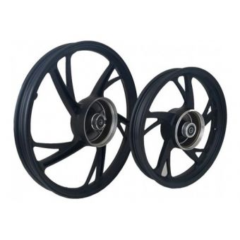 Roda Liga Leve Rodão Moto Biz 125 Ks/Es 2006 em Diante / Biz 100 2012/15 5 Pontas Pé Galinha Preta