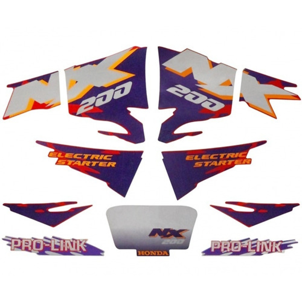 Kit Adesivos Faixa Nx 200 Vermelha 1995 Nx 95 Jogo Adesivo