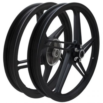 Roda Liga Leve Magnésio Moto Honda Titan 150 Esd / Fan 150 Esd 2014 Em Diante 5 Palitos Scud