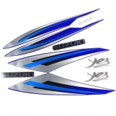 Kit Adesivos Faixas Yes 125 An Azul 2009 2010 Jogo Adesivo