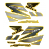 Kit Adesivos Faixas Moto Cbx 250 Twister 2007 Amarela Jogo Adesivo Jotaesse