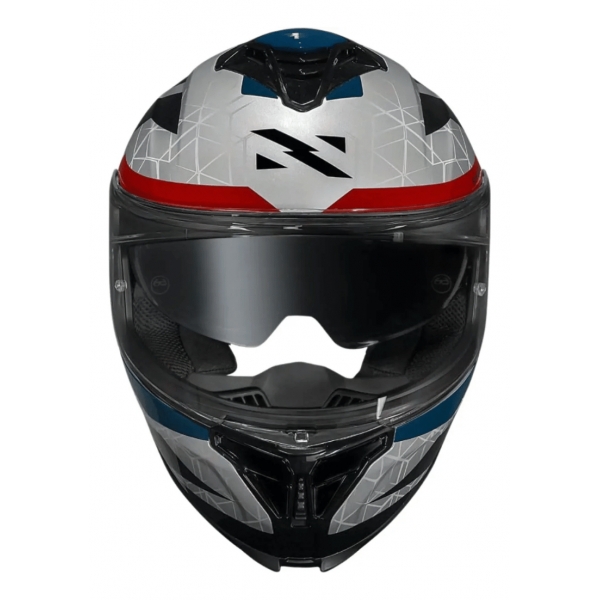 Capacete Moto Fechado Norisk Strada 2 Evoque Cinza Azul Vermelho C/ Óculos Interno Lançamento