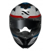 Capacete Moto Fechado Norisk Strada 2 Evoque Cinza Azul Vermelho C/ Óculos Interno Lançamento