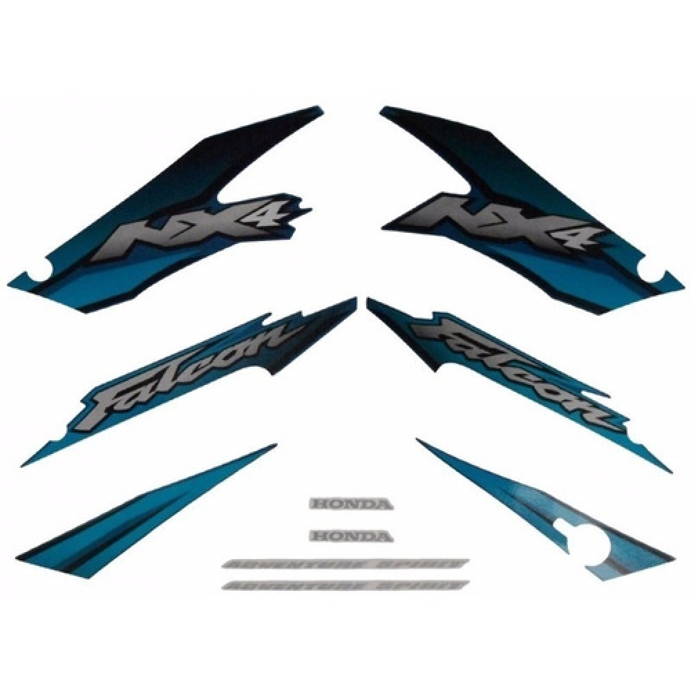 Kit Adesivos Faixa Nx 400 Falcon Verde 2002 Jogo Adesivo