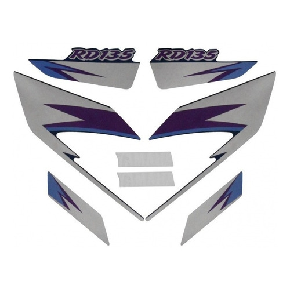 Kit Adesivos Faixa Moto Yamaha Rd 135 Azul 1997 Jogo Adesivo Modelo Original Jotaesse