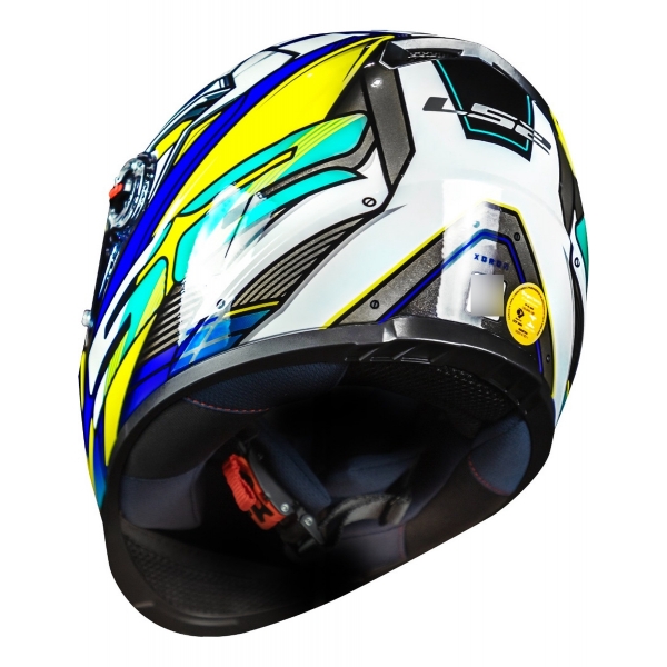 Capacete Moto Fechado Ls2 Ff358 Classic Xdron Brasil Amarelo Azul Branco Esportivo C/ Selo Inmetro