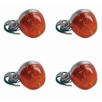 Jogo De Pisca Seta Moto Cg 125 1977 1978 1979 1980 1981 1982 Bolinha Kit C/ 4 Piscas De Plastico