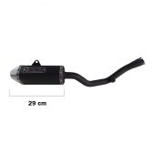 Escapamento Escape Esportivo Moto Xre 190 Ponteira F1 Tri Oval Mini ( Curto ) Fortuna - Preto