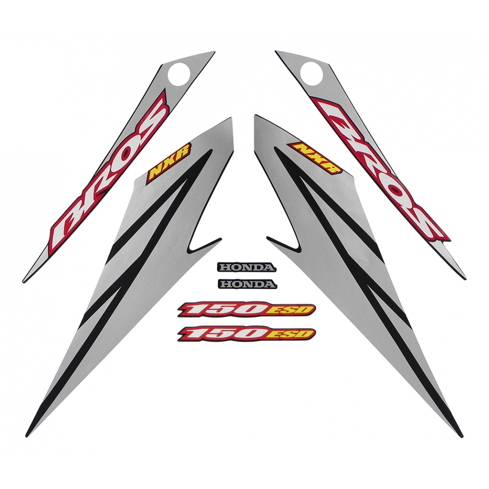 Kit Adesivos Faixas NXR 150 2007 ESD Preta Jogo Adesivo Jotaesse