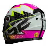 Capacete Moto Feminino Fechado Ls2 Ff358 Classic Speedy Branco Rosa C/ Selo Inmetro Lançamento