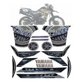 Kit Adesivos Faixas Moto XTZ 250 Lander 2021 2022 Bege Areia Jogo Adesivo Jotaesse