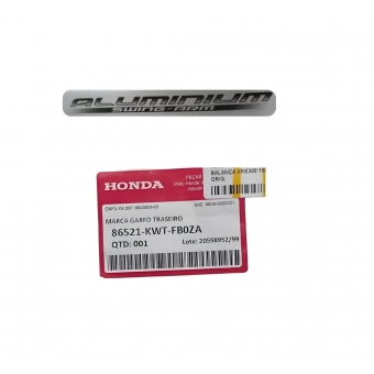 Adesivo Emblema Aluminium Balança Xre 300 19/24 Tornado 300 Sahara 300 Original Honda 86521KWTFB0ZA