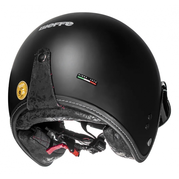 Capacete Aberto Custom Bieffe B45 B-45 Classic Harley Old School Vintage Cafe Racer C/ Selo Inmetro - Preto Fosco